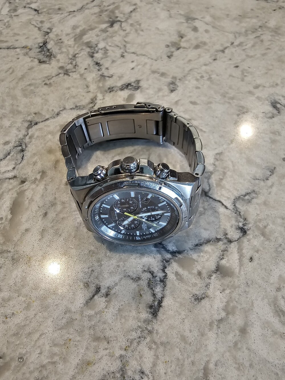 Citizen Eco-Drive Perpetual Calendar Alarm Chronograph, model BL5430-51H - Picture 9 of 11